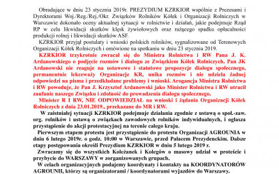 6.02.2019r. – Pałac Prezydencki! Wszyscy na Warszawę! #AGROpowstanie2019!